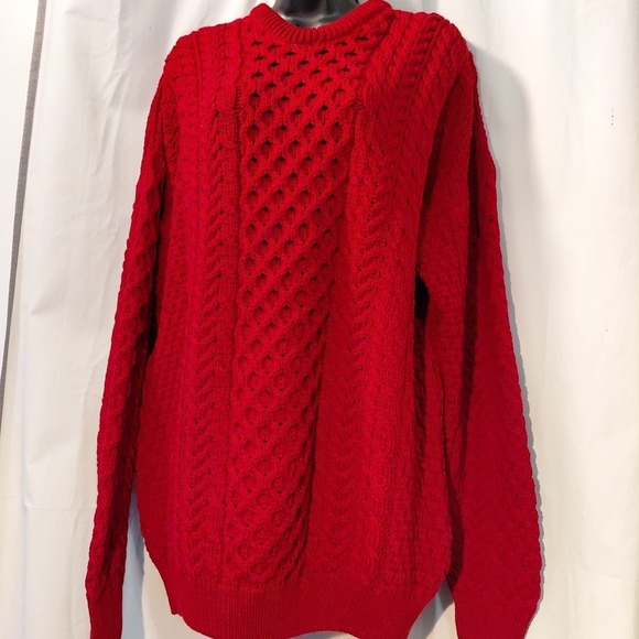 New Womens Aran The Irish Store Cable Open Knit Sweater...